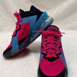 Nike LeBron XVII Low Fireberry  Men’s Shoes Pink Blue Black Neon Night Low Top